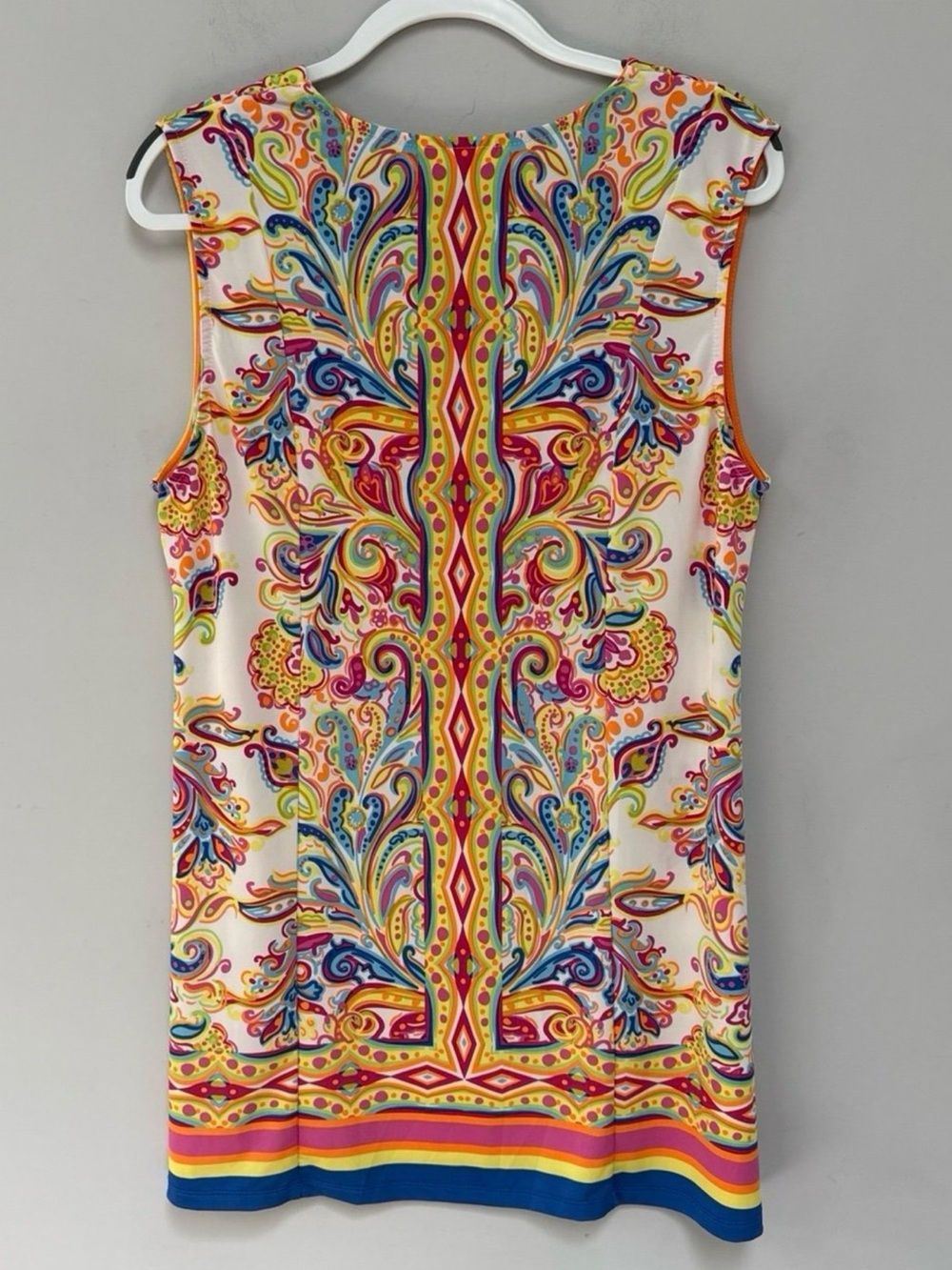 Sleeveless Multicolor Paisley Beach Dress - Picture 5 of 5